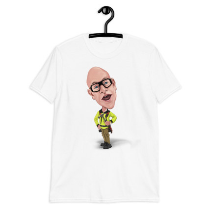 Mann Karikatur auf T-Shirt-Druck